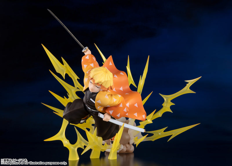 BANDAI Tamashii Nations FiguartsZero Zenitsu Agatsuma Thunder Breathing - Demon Slayer Non Scale Figure