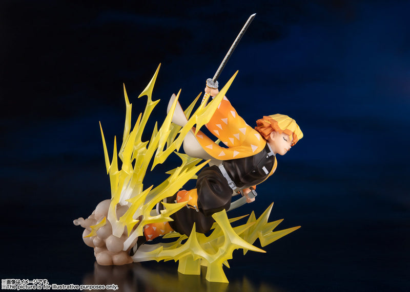 BANDAI Tamashii Nations FiguartsZero Zenitsu Agatsuma Thunder Breathing - Demon Slayer Non Scale Figure