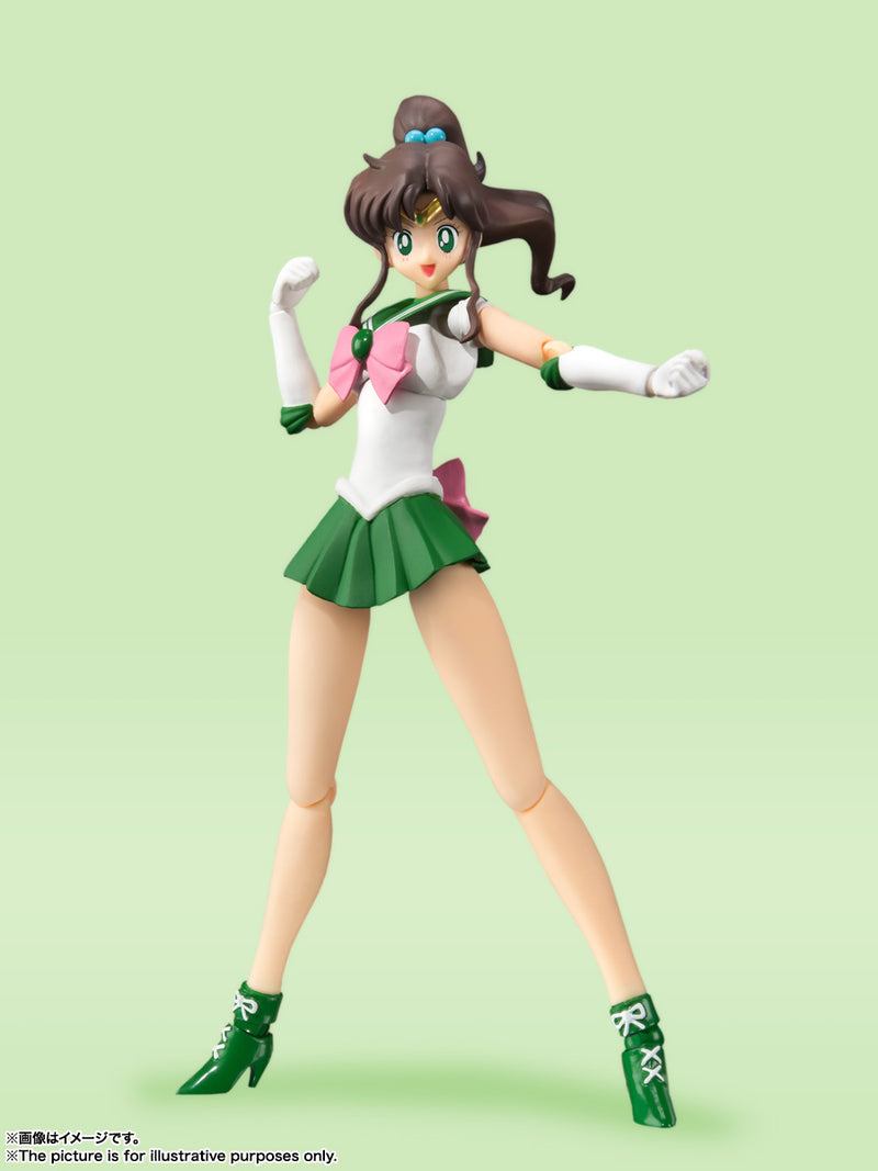 BANDAI Tamashii Nations S.H.Figuarts Sailor Jupiter Animation Color Edition - Pretty Guardian Sailor Moon Action Figure