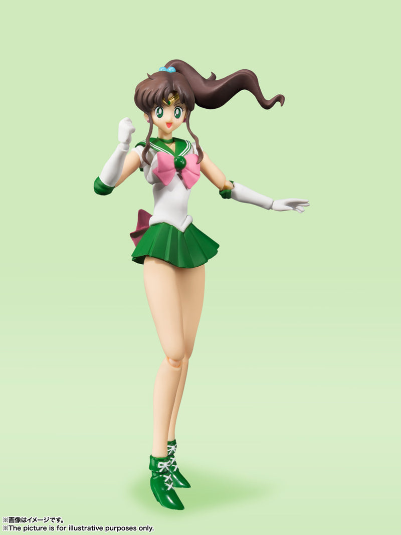BANDAI Tamashii Nations S.H.Figuarts Sailor Jupiter Animation Color Edition - Pretty Guardian Sailor Moon Action Figure