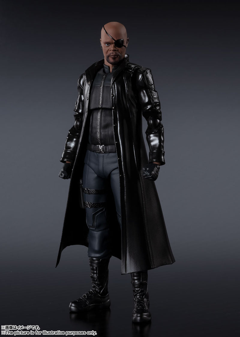 BANDAI Tamashii Nations S.H.Figuarts Nick Fury (Avengers) - Marvel Avengers Action Figure