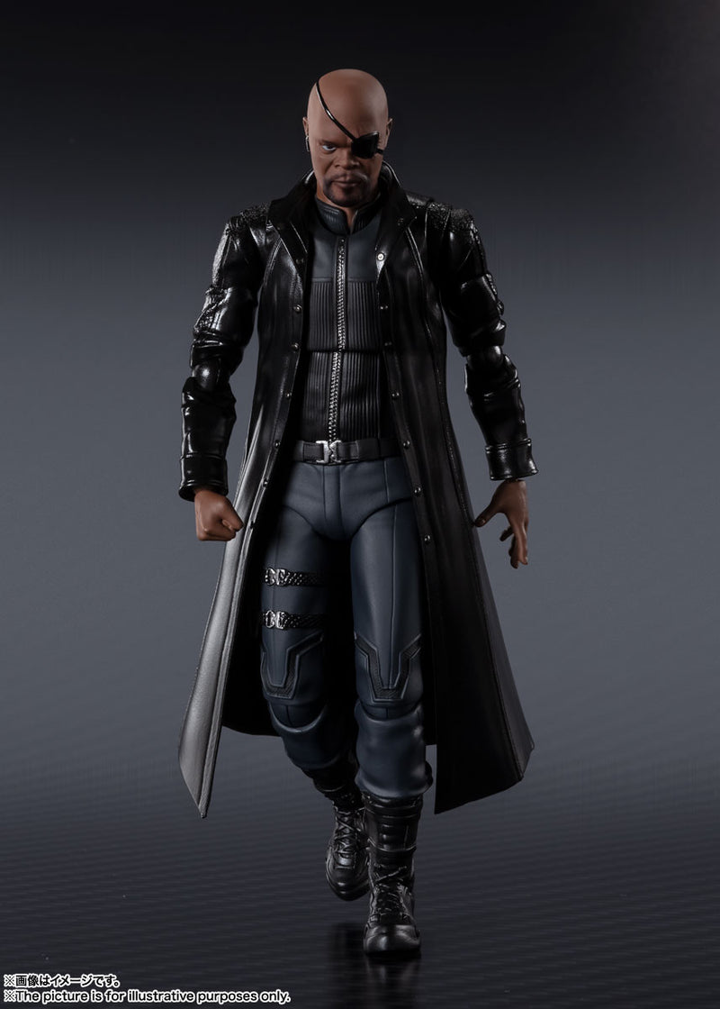 BANDAI Tamashii Nations S.H.Figuarts Nick Fury (Avengers) - Marvel Avengers Action Figure