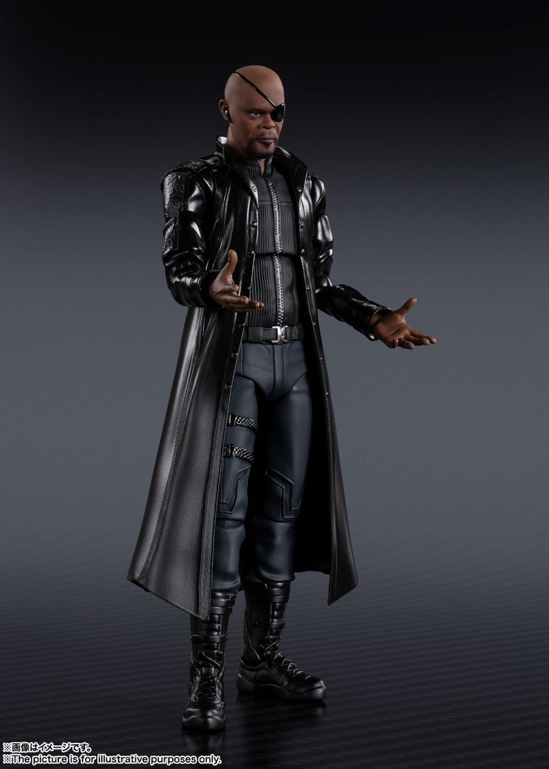 BANDAI Tamashii Nations S.H.Figuarts Nick Fury (Avengers) - Marvel Avengers Action Figure