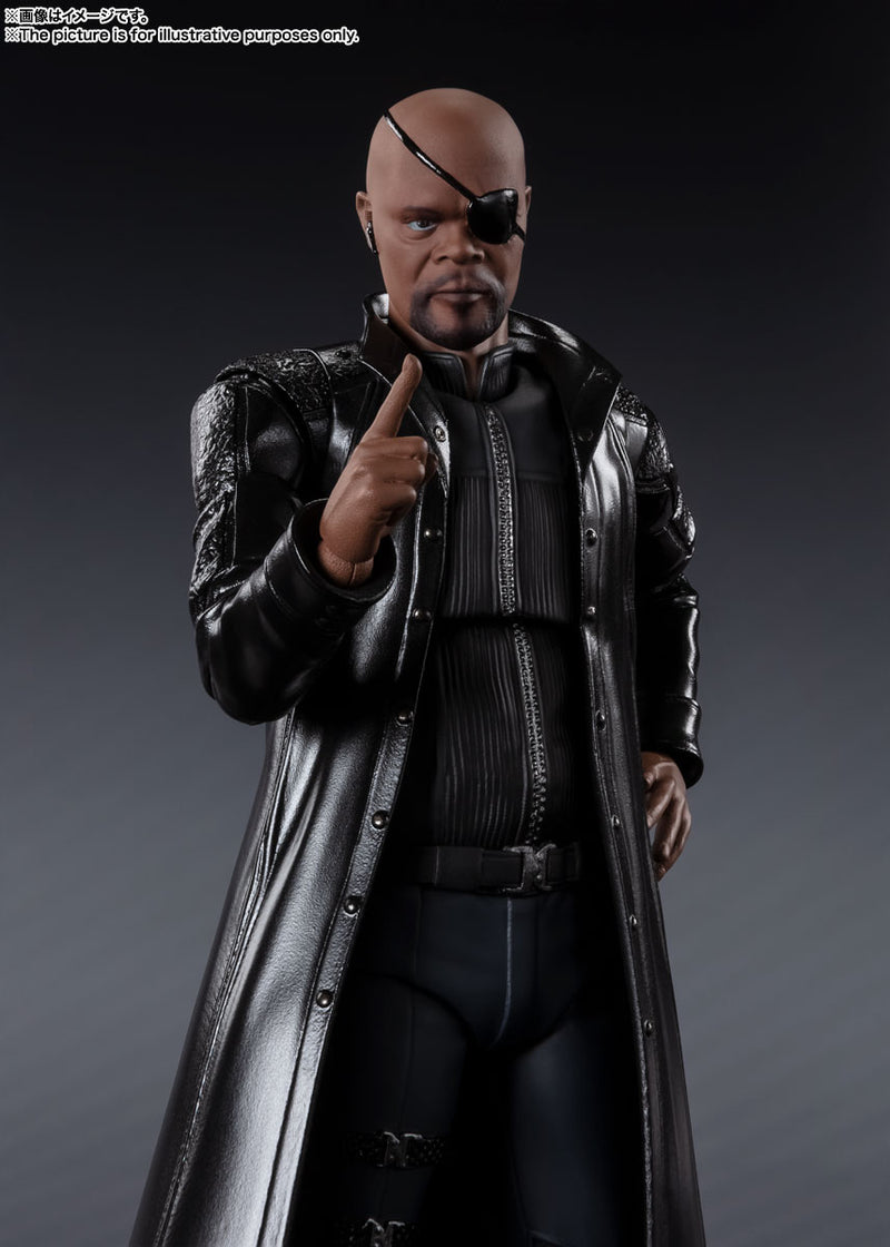 BANDAI Tamashii Nations S.H.Figuarts Nick Fury (Avengers) - Marvel Avengers Action Figure