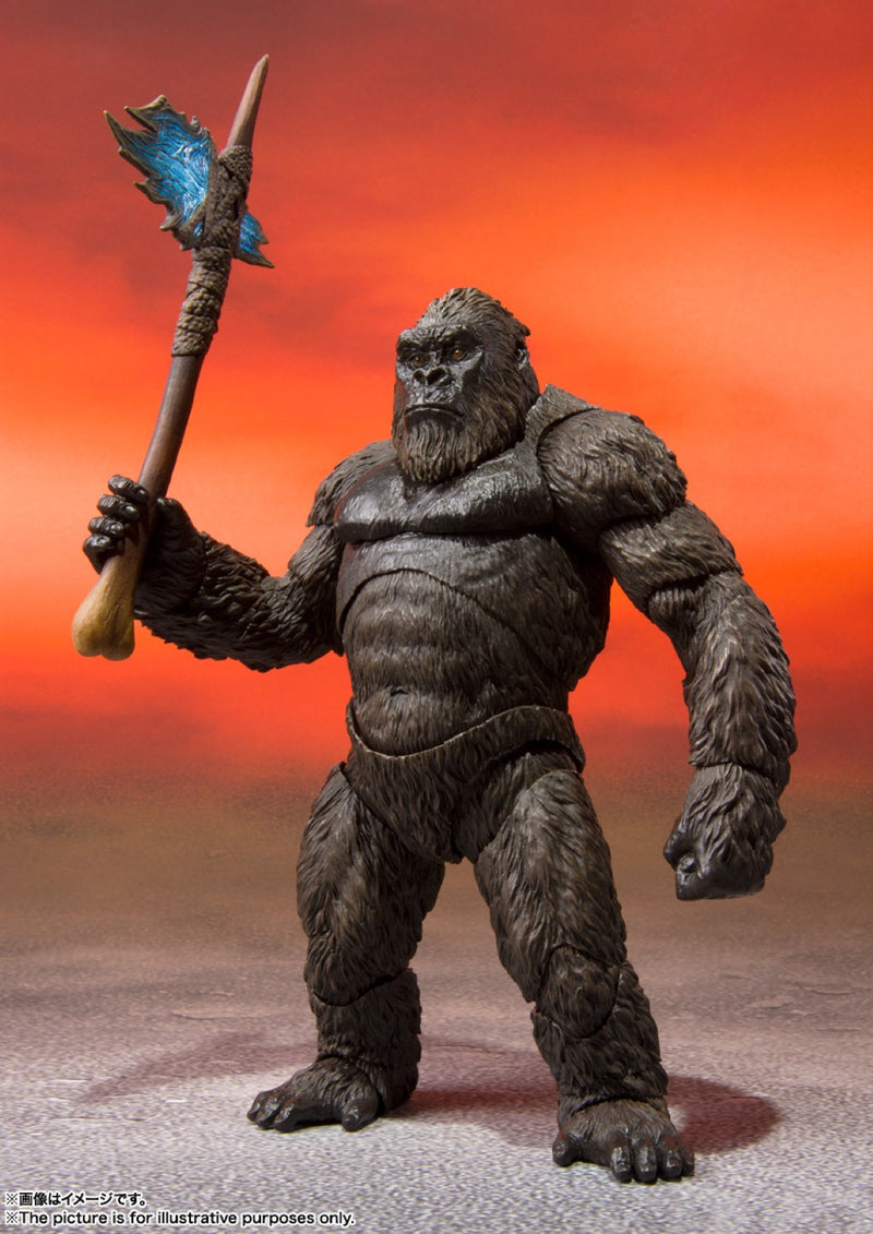 BANDAI Tamashii Nations S.H.Monsterarts Godzilla vs Kong (2021): King Kong - Godzilla vs Kong Action Figure