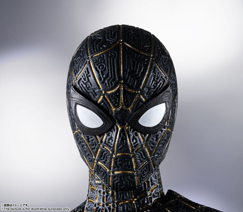BANDAI Tamashii Nations S.H.Figuarts Spiderman Black & Gold Suit Special Set - Spider-Man No Way Home Action Figure