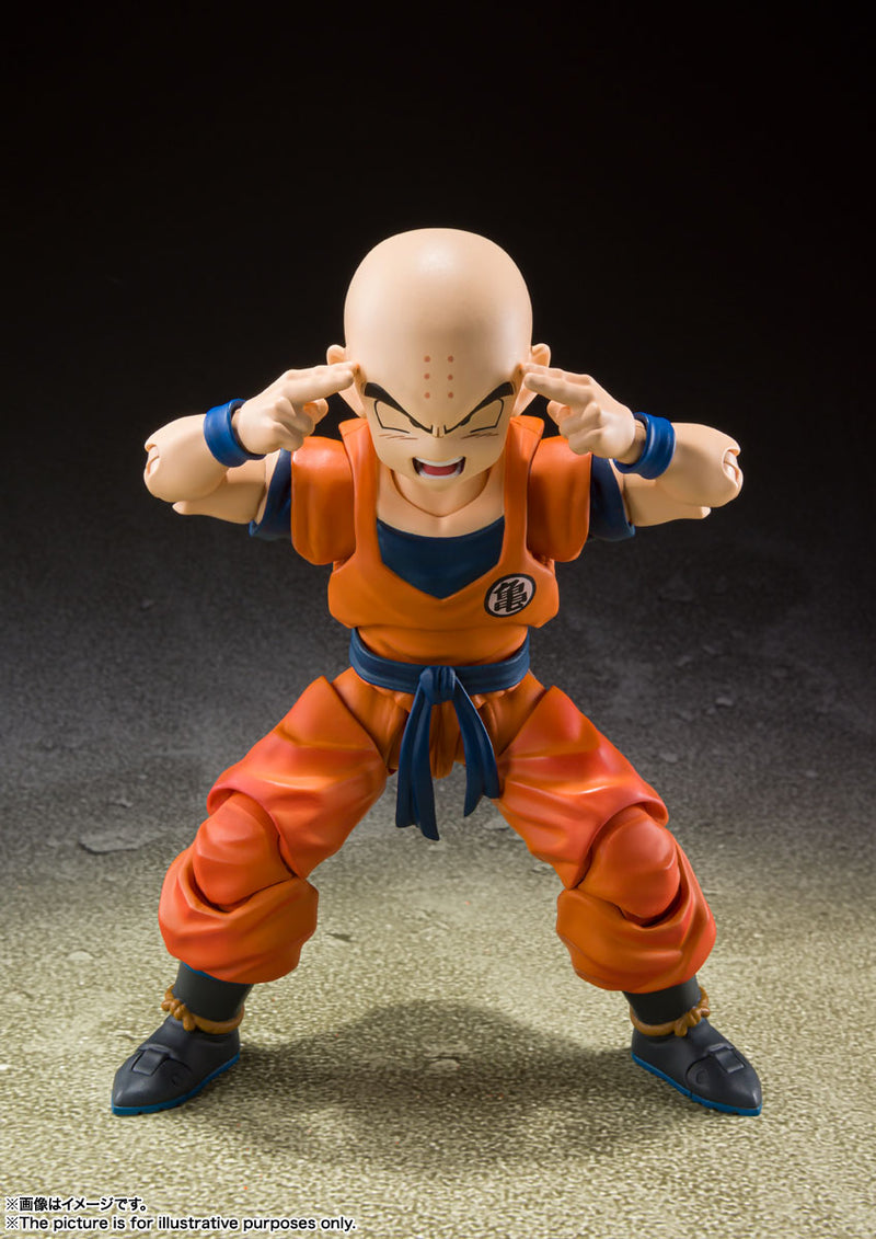 BANDAI Tamashii Nations S.H.Figuarts Krillin Earth's Strongest Man - Dragon Ball Action Figure