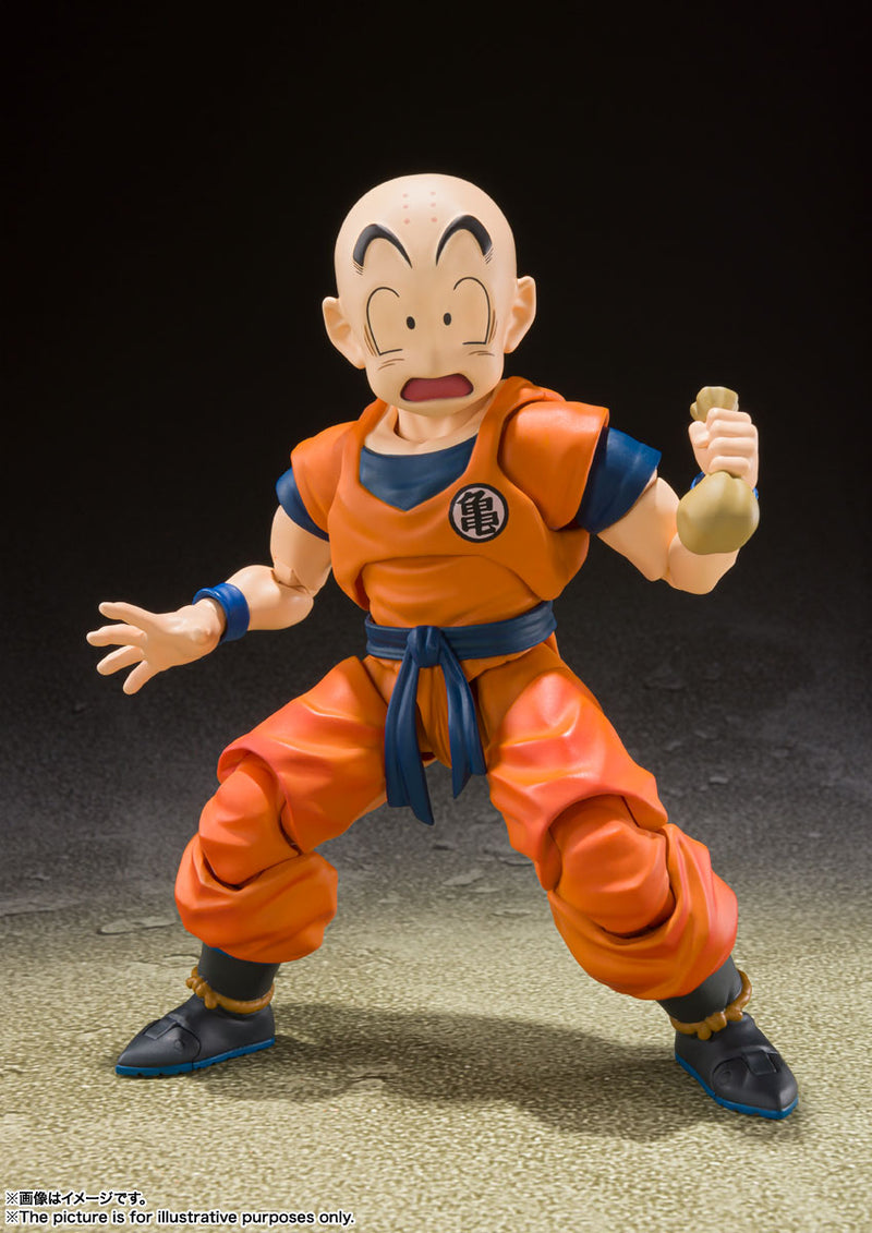 BANDAI Tamashii Nations S.H.Figuarts Krillin Earth's Strongest Man - Dragon Ball Action Figure