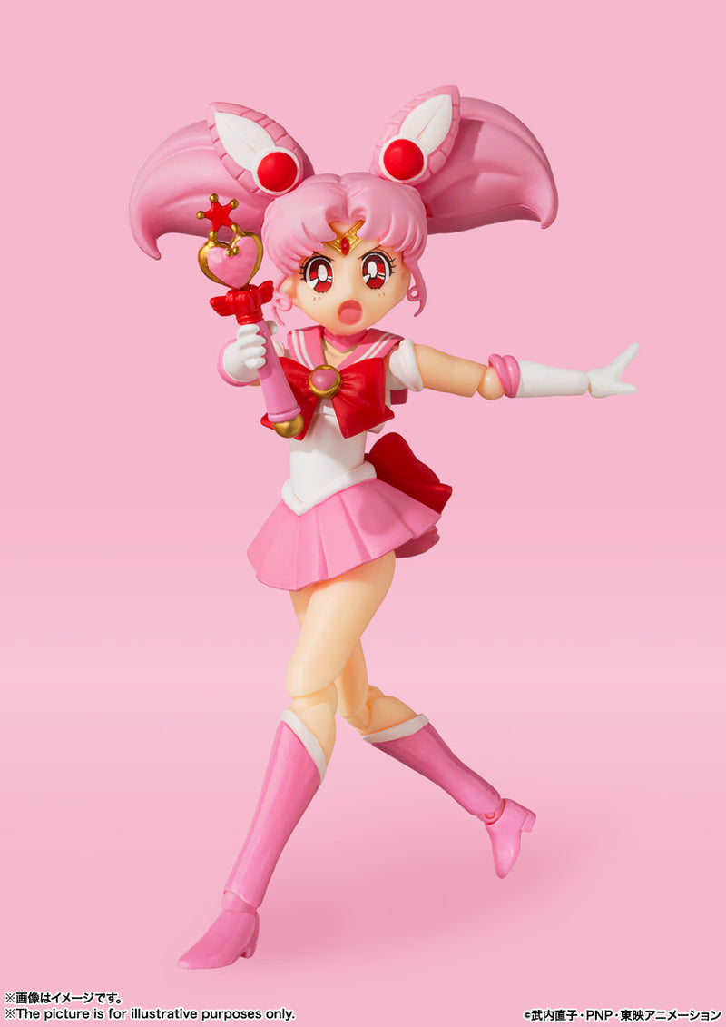 BANDAI Tamashii Nations S.H.Figuarts Sailor Chibi Moon Animation Color Edition - Pretty Guardian Sailor Moon Action Figure