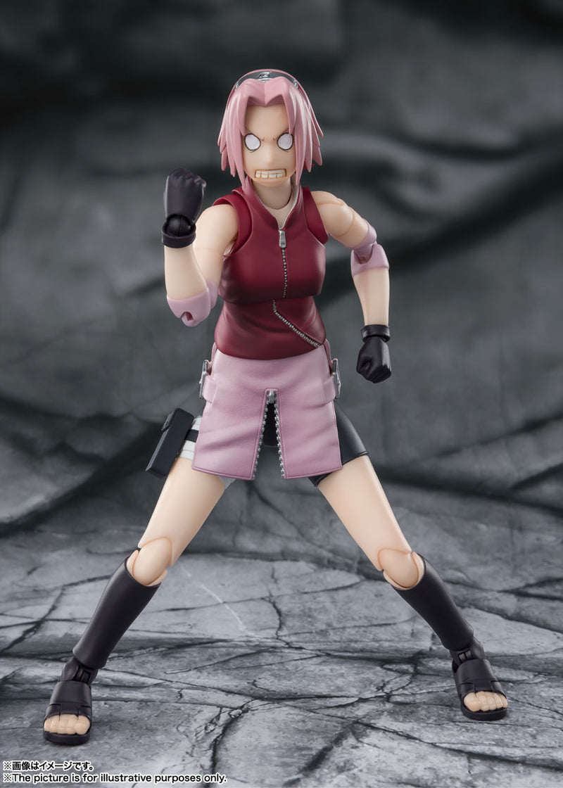 BANDAI Tamashii Nations S.H.Figuarts Sakura Haruno "Inheritor of Tsunade's Indominable Will" - Naruto Shippuden Action Figure